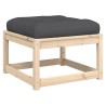 Salon de jardin 5 pcs avec coussins bois de pin massif 510428510428