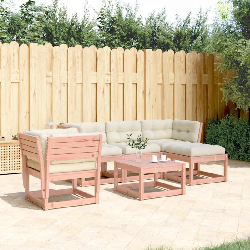 Salon de jardin 5 pcs avec coussins bois massif douglas 510433510433