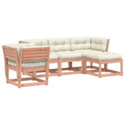Salon de jardin 5 pcs avec coussins bois massif douglas 510433510433