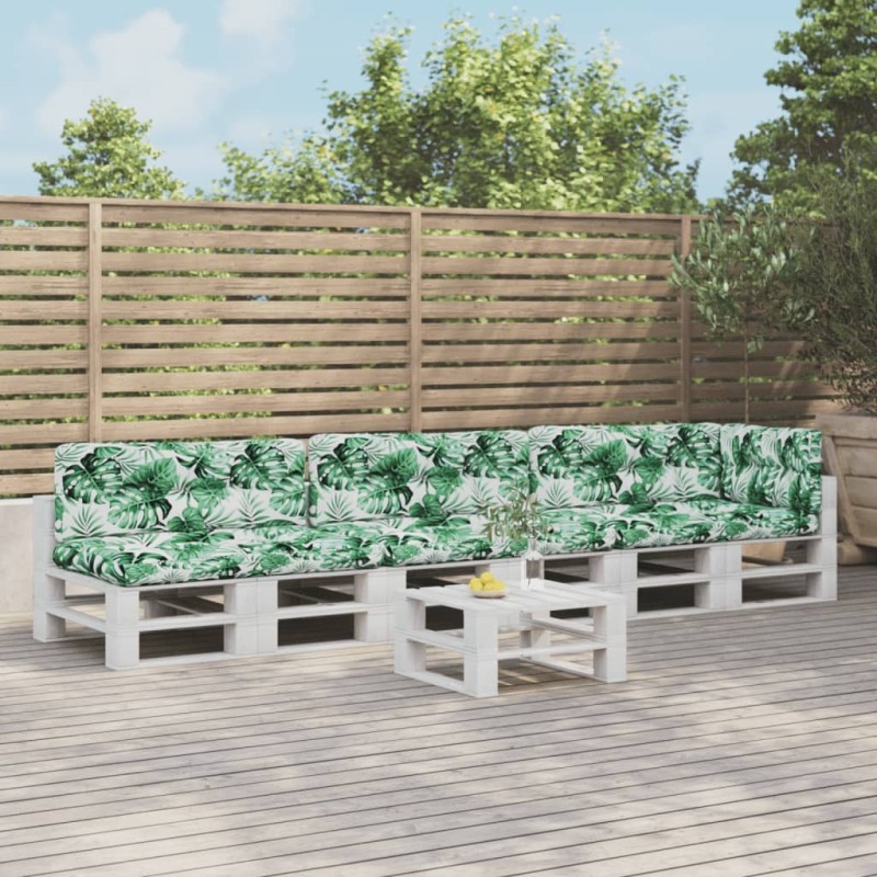 Coussins de palette lot de 7 motif de feuilles tissu 510435510435