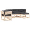 Salon de jardin 5 pcs avec coussins Bois de pin massif 510448510448