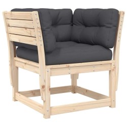 Salon de jardin 5 pcs avec coussins Bois de pin massif 510448510448