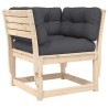 Salon de jardin 5 pcs avec coussins Bois de pin massif 510448510448