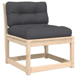 Salon de jardin 5 pcs avec coussins Bois de pin massif 510448510448