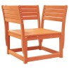 Salon de jardin 5 pcs cire marron bois de pin massif 510451510451