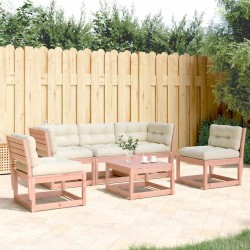 Salon de jardin 5 pcs avec coussins bois massif douglas 510453510453