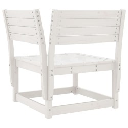 Salon de jardin 5 pcs blanc bois massif de pin 510461510461