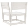 Salon de jardin 5 pcs blanc bois massif de pin 510461510461