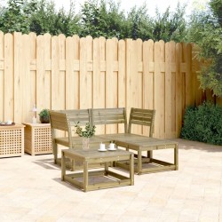 Salon de jardin 3 pcs bois de pin imprégné 510462510462