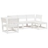 Salon de jardin 5 pcs blanc bois massif de pin 510463510463