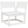 Salon de jardin 5 pcs blanc bois massif de pin 510463510463