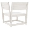 Salon de jardin 5 pcs blanc bois massif de pin 510463510463