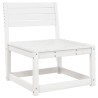 Salon de jardin 5 pcs blanc bois massif de pin 510463510463