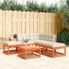 Salon de jardin 5 pcs avec coussins cire marron bois pin massif 510470510470