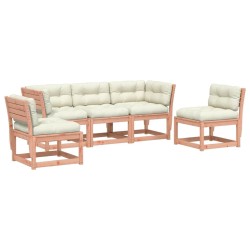 Salon de jardin 5 pcs avec coussins bois massif douglas 510474510474