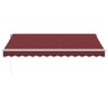 Auvent manuel rétractable avec LED bordeaux 350x250 cm 510477510477