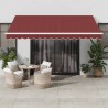 Auvent manuel rétractable bordeaux 400x350 cm 510478510478