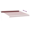 Auvent manuel rétractable bordeaux 400x350 cm 510478510478