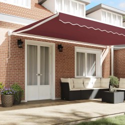 Auvent manuel rétractable bordeaux 500x300 cm 510480510480
