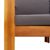 Salon de jardin avec coussins 5 pcs Bois d'acacia solide 510481510481