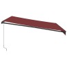 Auvent manuel rétractable bordeaux 400x350 cm 510482510482