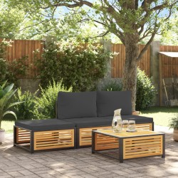Salon de jardin avec coussins 4 pcs bois d'acacia massif 510483510483