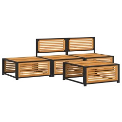 Salon de jardin avec coussins 4 pcs bois d'acacia massif 510483510483
