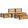 Salon de jardin avec coussins 4 pcs bois d'acacia massif 510483510483
