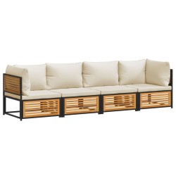 Salon de jardin avec coussins 4 pcs bois d'acacia massif 510484510484