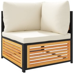 Salon de jardin avec coussins 4 pcs bois d'acacia massif 510484510484