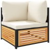 Salon de jardin avec coussins 4 pcs bois d'acacia massif 510484510484