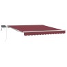 Auvent manuel rétractable avec LED bordeaux 300x250 cm 510486510486