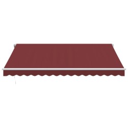 Auvent manuel rétractable avec LED bordeaux 400x350 cm 510487510487