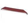 Auvent manuel rétractable avec LED bordeaux 400x350 cm 510487510487