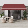 Auvent rétractable automatique bordeaux 400x350 cm 510488510488