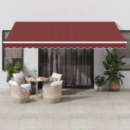 Auvent manuel rétractable bordeaux 450x350 cm 510489510489
