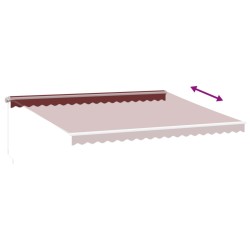 Auvent manuel rétractable bordeaux 450x350 cm 510489510489
