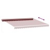 Auvent manuel rétractable bordeaux 450x350 cm 510489510489