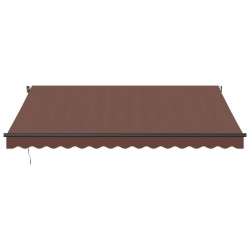 Auvent rétractable automatique marron 400x350 cm 510491510491