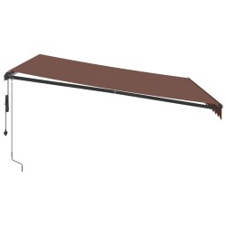 Auvent rétractable automatique marron 400x350 cm 510491510491