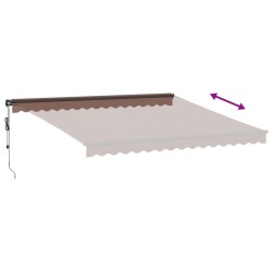 Auvent rétractable automatique marron 400x350 cm 510491510491