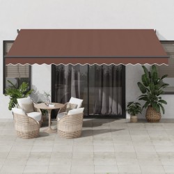 Auvent manuel rétractable marron 450x350 cm 510492510492