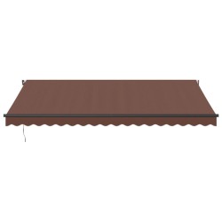 Auvent manuel rétractable marron 450x350 cm 510492510492