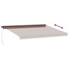 Auvent manuel rétractable avec LED marron 450x350 cm 510493510493