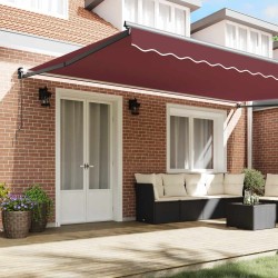 Auvent manuel rétractable bordeaux 500x300 cm 510494510494