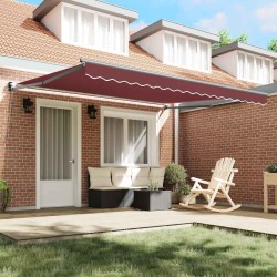 Auvent manuel rétractable bordeaux 400x300 cm 510495510495