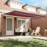 Auvent manuel rétractable bordeaux 400x300 cm 510495510495