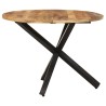 Table à dîner ronde 100x100x75 cm Bois de manguier brut 510496510496