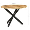 Table à dîner ronde 100x100x75 cm Bois de manguier brut 510496510496