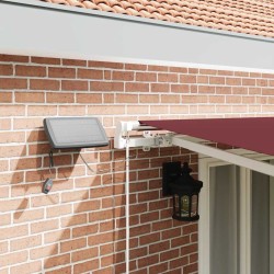 Auvent manuel rétractable avec LED bordeaux 500x300 cm 510497510497